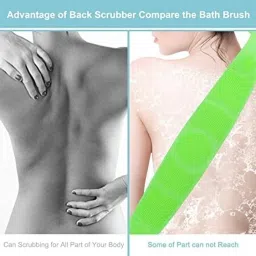 Silicone Body Scrubber Belt Double Side Shower Belt Removes Dead-Skin. Free-standing Bathtub-image-99