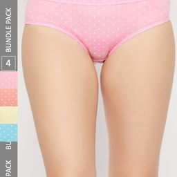 Curves By ZeroKaata Pack Of 4 Assorted Printed Cotton Briefs CZMLPO4RPTPTY36-picture-52