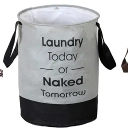 45 L Grey, Beige, Brown, Black Laundry Bag-image-26