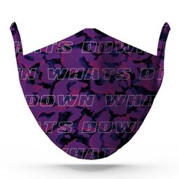 wHAT'S DOwn Unisex Purple & Coral Printed Cotton Reusable Face Mask-10