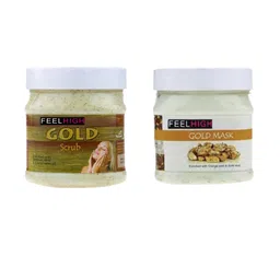 FEELHIGH Set of Gold Face Scrub & Mask - 500 ml each-27