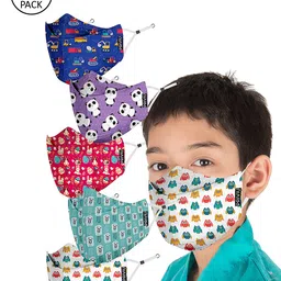 PRIVIU Kids Pack Of 5 4-Ply Pure Cotton Fusion PRO FFP2 Protective Face Mask-58