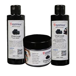 Deyomkar Charcol Facewash, Charcol Scrub And Charcol Peel of Mask- 200ml-55