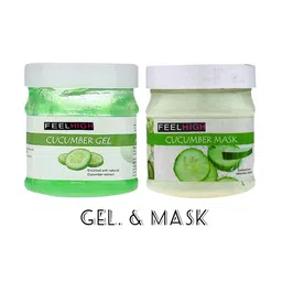 FEELHIGH Set Of 2 Cucumber Mask & Gel - 500ml Each-5