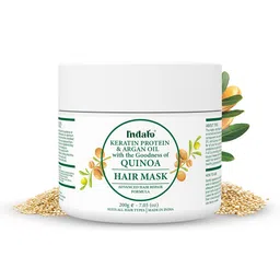 INDALO Quinoa Hair Mask with Keratin & Argan Oil for Dry,Frizzy & Damaged Hair Repair-200g-14