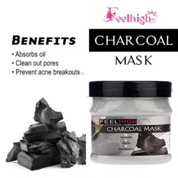FEELHIGH Set of Neem Cleansing Scrub & Charcoal Mask - 500 ml each image 3