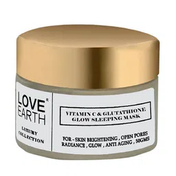 LOVE EARTH Vitamin C & Glutathione Glow Sleeping Mask for Skin Brightening - 50g-45