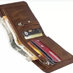 Men & Women Casual, Ethnic, Evening/Party, Trendy, Travel Brown Artificial Leather, Canvas Wallet-picture-47