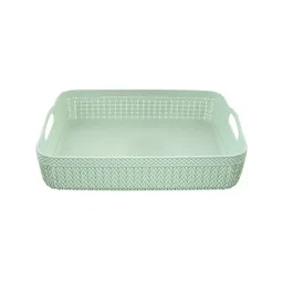 Kuber Industries Set Of 4 Green & Brown Textured Multiutility Baskets image 2