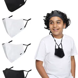 MASQ Kids Pack Of 4 4-Ply Reusable Anti-Pollution Cloth Face Masks-19