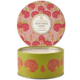 Veedaa Candles Velvet Vanille & Neroli 3 Wick Tin Scented Candle-picture-4