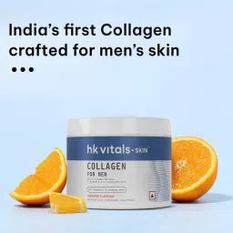 healthkart hk vitals Marine Collagen for Men Supplement with Biotin, Orange with Sipper image 4