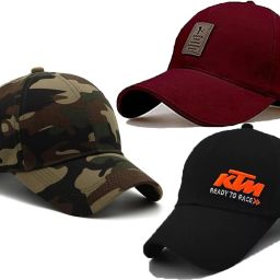 Solid, Self Design, Embroidered Sports/Regular Cap-image-13