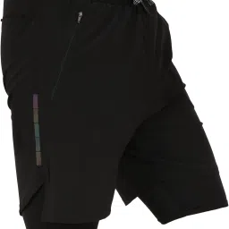 Solid Men Black Regular Shorts, Running Shorts, Gym Shorts, Sports Shorts-image-96
