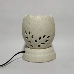 Ceramic White Colour Flower shape Leaf Cutting Electric Aroma Diffuser with Fragrance Oil of 10ml Air Fragrance Diffuser-image-1