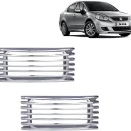 INDCTOR_SIDE_JALI_CVR_SLVR_TON00374 Chrome Indicator Car Grill Car Grill Cover-image-4