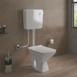 CERAMIC Floor Mounted Western Toilet Commode With Flush Tank CERAMIC Floor Mounted Western Toilet Commode With Flush Tank Western Commode-3