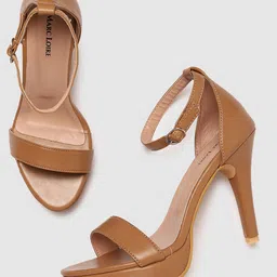 Marc Loire Women Beige PU Work Stiletto Sandals with Tassels-image-41