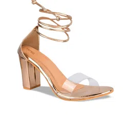 Try Me Women Rose Gold Party Block Heels-picture-8