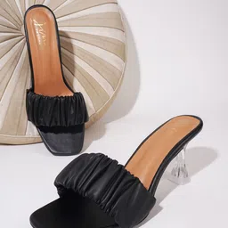 JM Looks Textured Open Toe Slim Heels-14