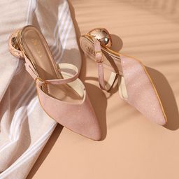 GNIST Pointed Toe Block Heeled Pumps-10