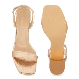 Bruno Manetti Textured PU Party Block Sandals with Tassels image 3