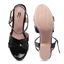 TWIN TOES Open Toe Block Heels With Ankle Loop image 5