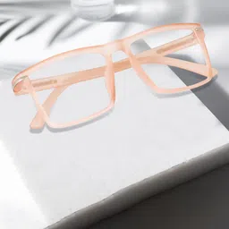 GARTH Unisex Square Sunglasses With UV Protected Lens GRT_SOLR_ICEPNK-WHT-15