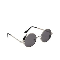 CRIBA Full Rim Round Sunglasses with UV Protected Lens VCR_RND_GRY-NBLK-11