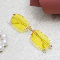 Ted Smith Full Rim Wayfarer Sunglasses with UV Protected Lens TSA-CANDY_GLD-YELL-44