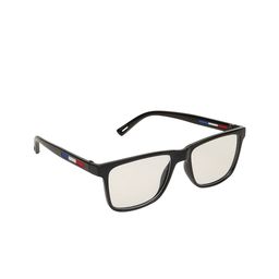 SCAGLIA Unisex Clear Lens & Black Rectangle M-517 Anti-Reflective Sunglasses MODEL 517_BC-15