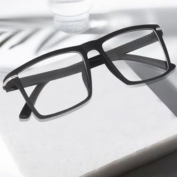 CRIBA Unisex Square Sunglasses with UV Protected Lens CR_SOLR_BLK-WHT-35