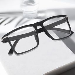 SCAGLIA Unisex Square Sunglasses with UV Protected Lens SCG_SOLR_BLK-WHT-11