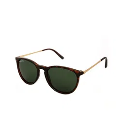Micelo Martin Unisex Green Lens & Black Round Sunglasses with UV Protected Lens-10
