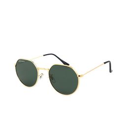 Micelo Martin Unisex Green Lens & Gold-Toned Round Sunglasses with UV Protected Lens-12