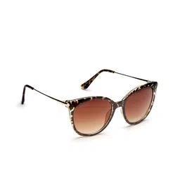 Duke Unisex Brown Lens Oval Sunglasses with UV Protected Lens DUKE-005-C3-10
