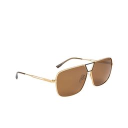 OPIUM Men Brown Lens & Gold-Toned Rectangle Sunglasses with Polarised Lens OP-1883-C01 image 1
