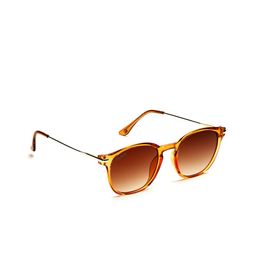 Duke Unisex Brown Lens & Yellow Rectangle Sunglasses with UV Protected Lens DUKE-001-C2-10