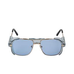 The Roadster Lifestyle Co. UV Protected Lens Navigator Square Sunglasses mrf silver blue image 3