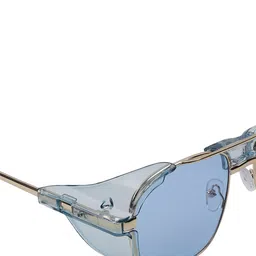 The Roadster Lifestyle Co. UV Protected Lens Navigator Square Sunglasses mrf silver blue image 4
