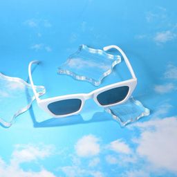 HAUTE SAUCE by Campus Sutra Women Black Lens & White Rectangle Sunglasses with UV Protected Lens-image-43