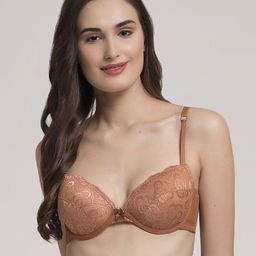 MAKCLAN Women Floral Medium Coverage Underwired Lightly Padded Bra-35
