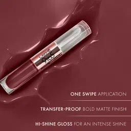 Lakme 9to5 Matte to Glass Liquid Lip Color 7.6ml - Nut Roast MN02 image 3