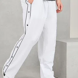 Styli Contrast Piping & Popper Oversized Open Hem Jogger-picture-31