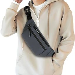 KRAPTICK Waist Bag For Men and Women - Stylish Fanny Pack, Hip Bag, Travel Pouch (Grey) Waist Bag-image-80