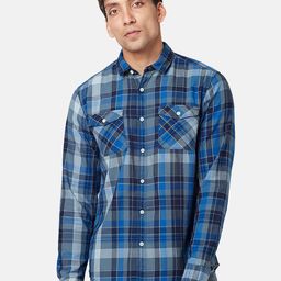 SF JEANS by Pantaloons Slim Fit Tartan Checked Casual Cotton Shirt-image-97