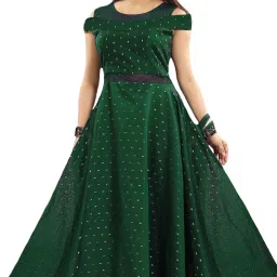 Women Gown Green Maxi/Full Length Dress-image-39
