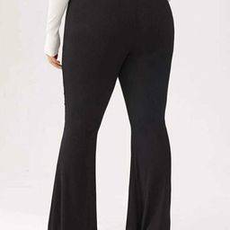 BROADSTAR Women Relaxed Straight Leg Flared High-Rise Easy Wash Trousers-picture-39