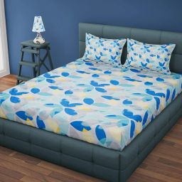 210 TC Polycotton Double Floral Flat Bedsheet-image-46