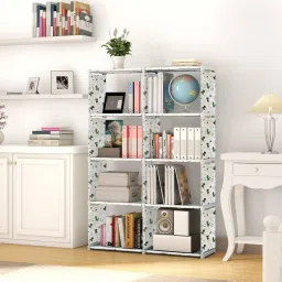 10-Layer Dogy Print Solid Metal Open Book Shelf-14